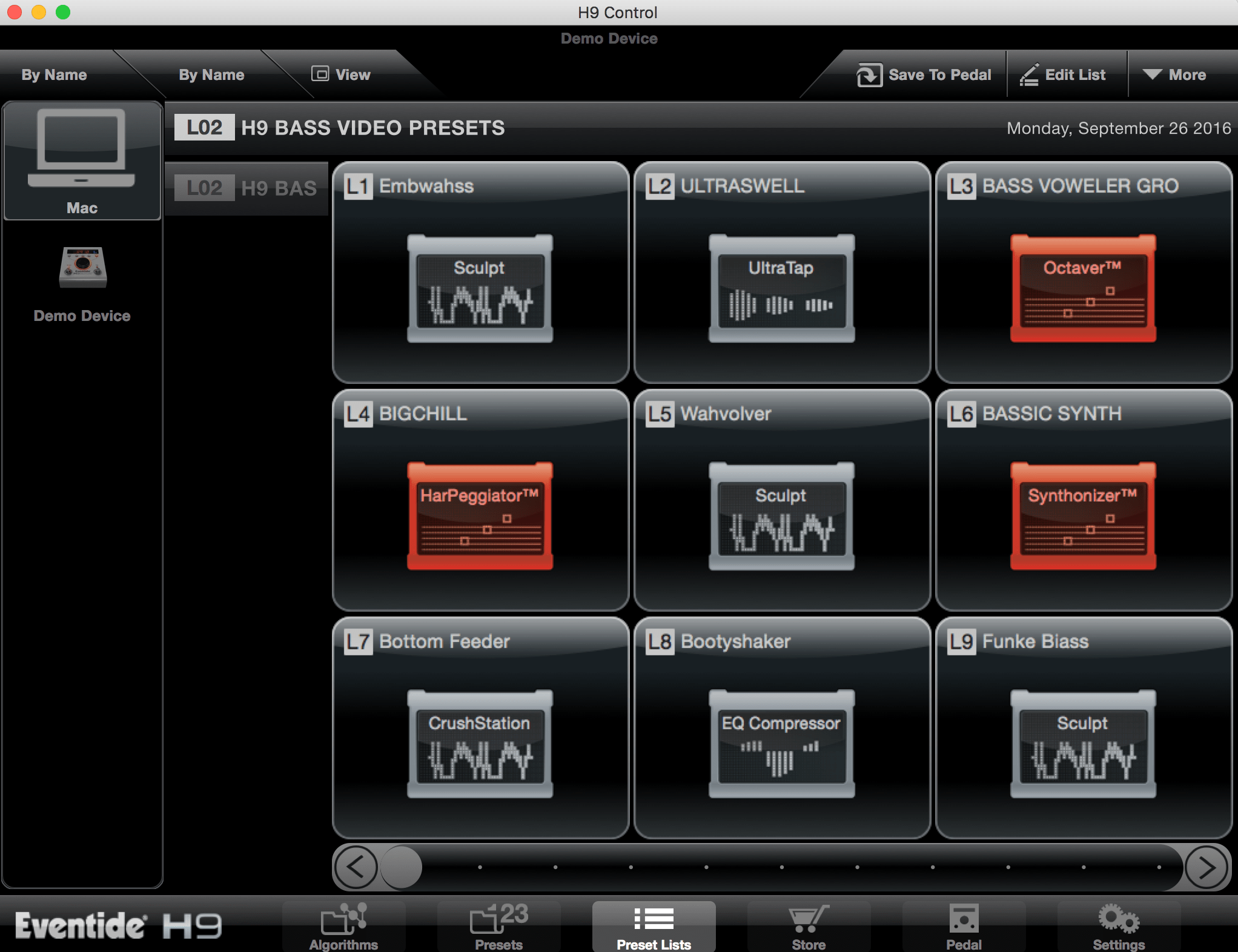 Hit the Low End H9 as a Bass Pedal Eventide